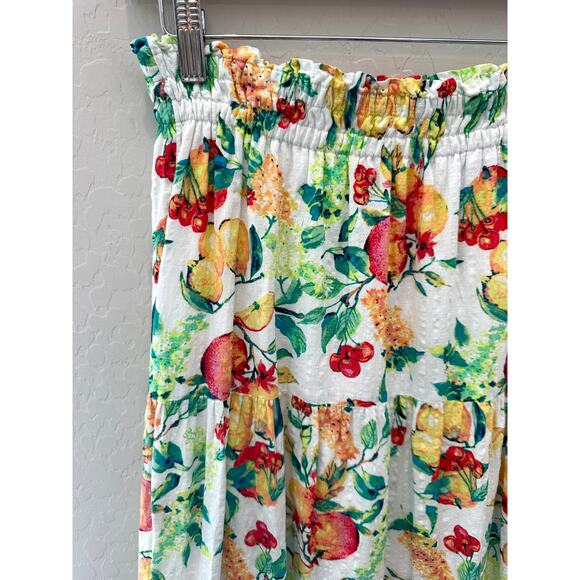 LAUREN CONRAD | Fruit Print Tiered Midi Skirt | Small - Picture 2 of 7